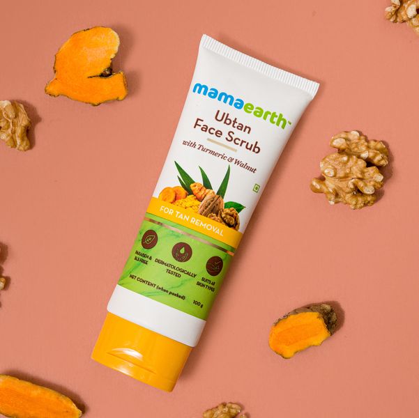 Mamaearth Ubtan Face Scrub With Turmeric & Walnut - 100 gm